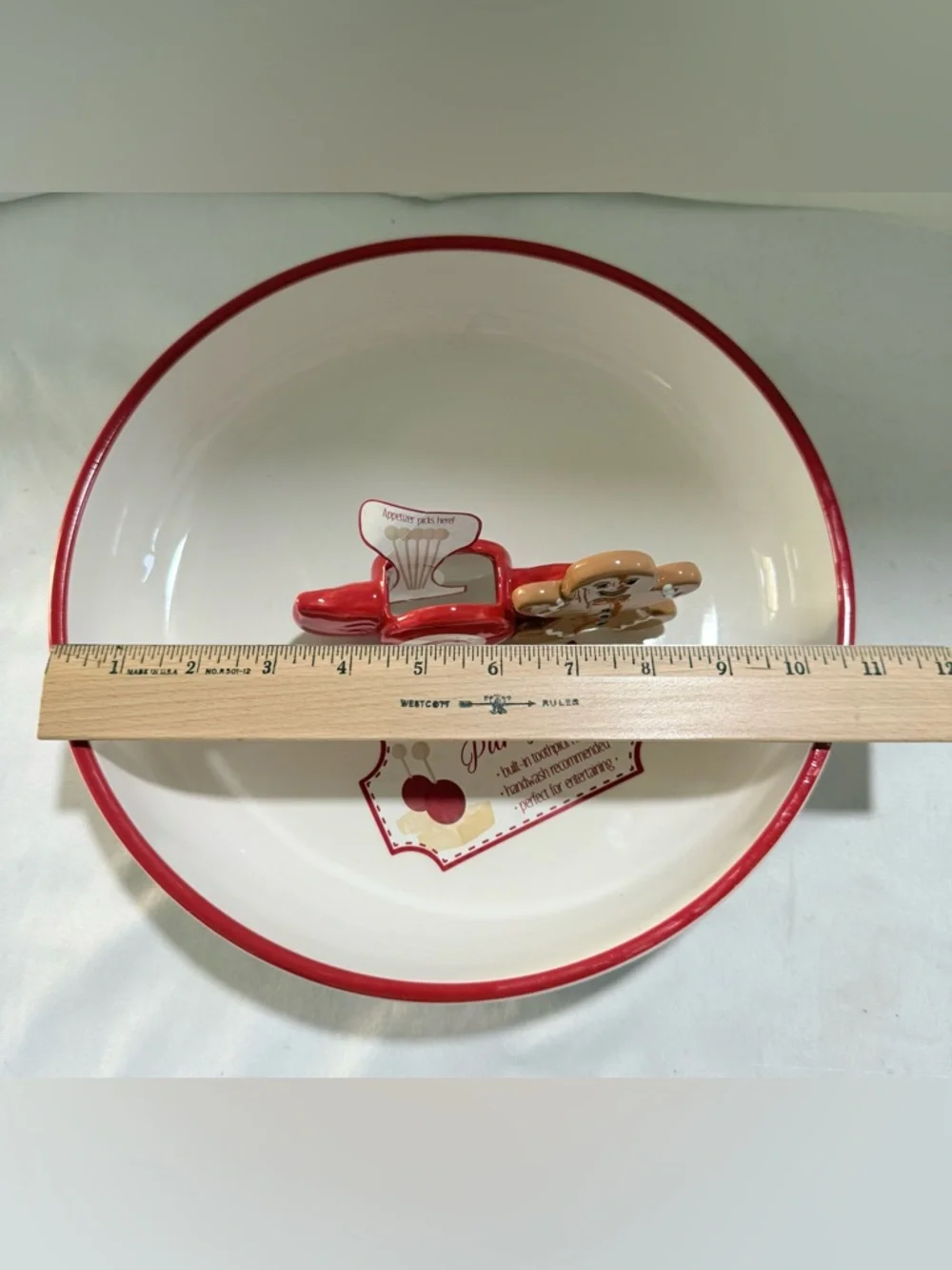 Whimsical Cupboards 10 Strawberry street Plate Gingerbread Toothpick Holder NEW